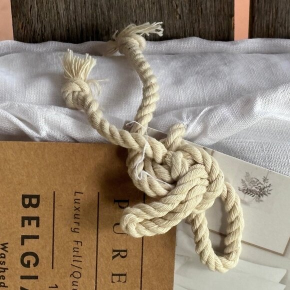 NEW Pure Linen 100% Belgian Flax Linen Full/ Queen Duvet Cover Set - Pure White - Picture 2 of 7